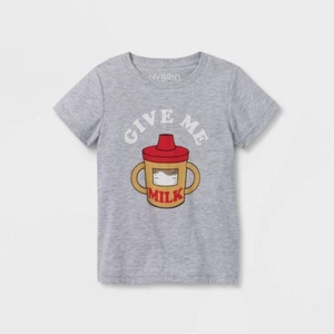 Toddler Short Sleeve Crew Neck T-Shirt - Heathered Gray 12M - Picture 1 of 1