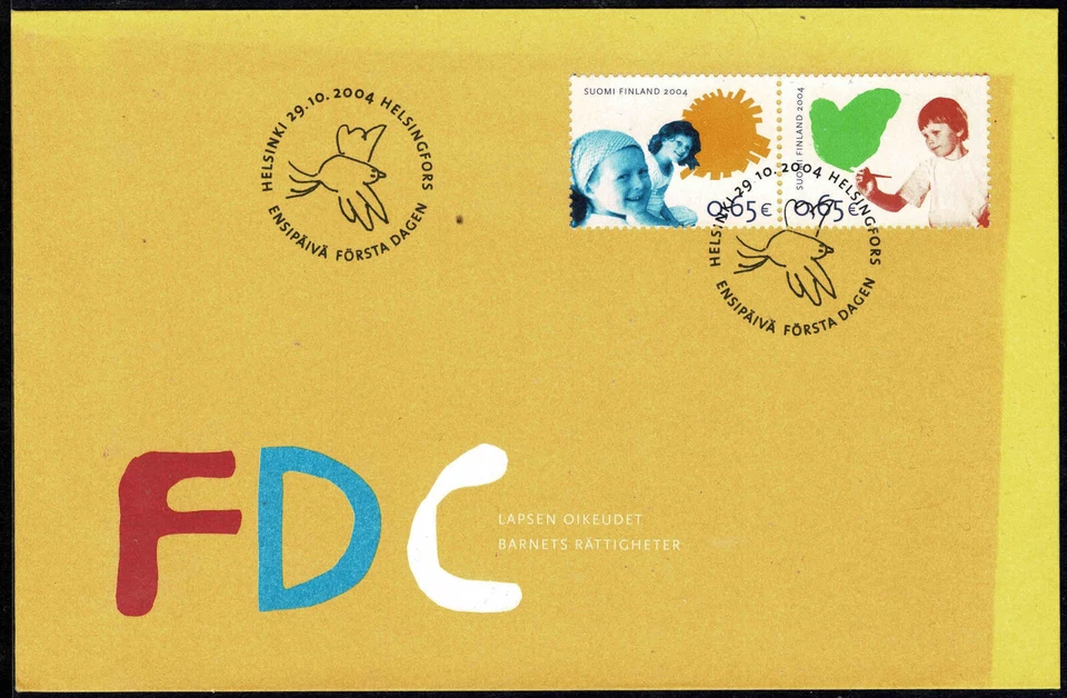 Finland 2004 Rights Of The Child - Horizontal Pair  FDC - Mint - Image 1 of 1