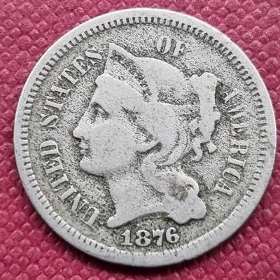 1876 Three Cent Nickel 3c Circulated #53897 - Image 1 of 2