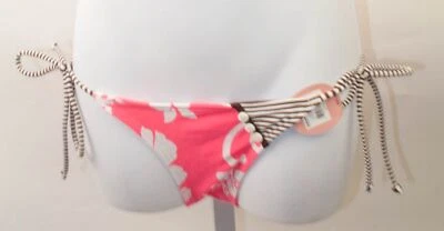 SO женщины коричневый коралл цветочный печать бикини с бретелью через шею верх или низ купальный костюм $28 - Изображение 1 из 2