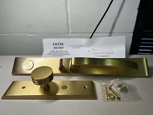 Emtek Hera manichino ottone moderno manico mortasa 3045US4 ottone satinato - Foto 1 di 10