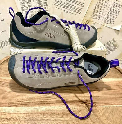 Free People Keen Jasper Sneaker Suede Hiking Brindle Taupe / Purple 39.5/9 NEW - Image 1 of 4