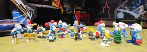 Vintage Smurfs PVC Figure Lot Of 11 Peyo 70s 80s 2011 McDonalds Hong Kong Smurfs - Picture 1 of 16