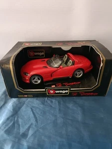 BBURAGO DODGE VIPER RT/10 3025 SCALA 1:18 BURAGO MODELLINO STATICO EPOCA - Foto 1 di 6