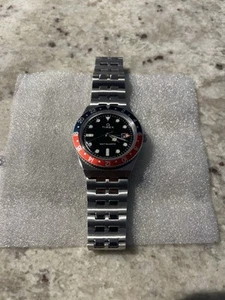 Timex Q GMT 38mm Stainless Steel Black Dial Men Quartz Watch TW2V38000VQ - Picture 1 of 3