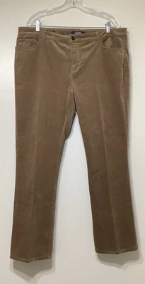 Chaps Madden Straight Leg Women's 16 Brown Corduroy Pants Classic - Image 1 of 4