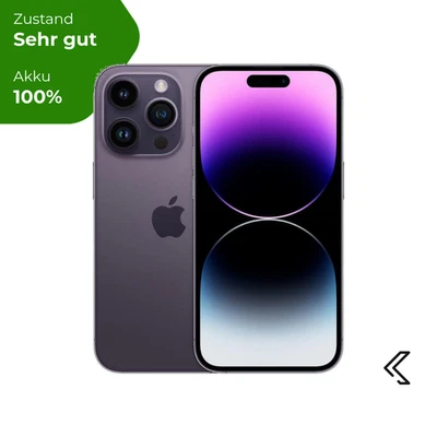 Apple iPhone 14 Pro 512GB Dunkellila, 24 Monate Garantie - 100% Batterie - Bild 1 von 4