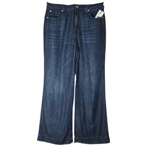 7 For All Mankind Modern Dojo Tailorless Trouser Jeans Size 27 Wide Leg Stormy  - Picture 1 of 10