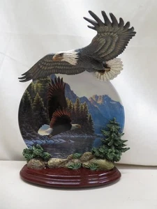 Bradford Exchange Masters of the Wind Flying Eagle Summit Collectible 3D Plate - Picture 1 of 10