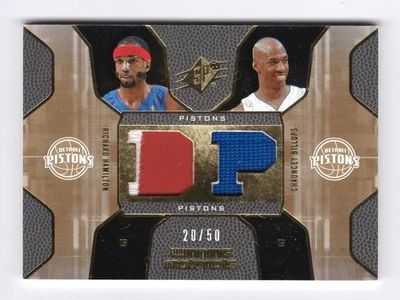 2007-08 SPx Chauncey Billups/Richard Hamilton Winning Materials Dual Patch #/50 - Image 1 of 2