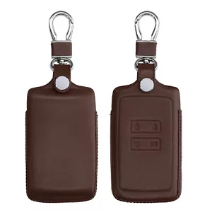 Coque en cuir pour clef de voiture Renault Smart Key 4-Bouton Keyless Go - Bild 1 von 7