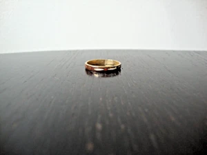 VINTAGE CHINESISCHER CLOISONNE CHINOISERIE BRAUN ROT & WEISS EMAILLE BRONZE RING GRÖSSE 5,5 - Bild 1 von 9