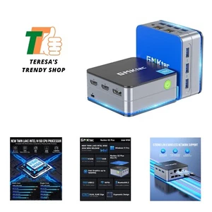 Mini PC Intel N150Turbo 3.6GHz 12GB 512GB SSD Dual LAN, Desktop Mini Computer... - Picture 1 of 10