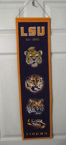 LSU Tigers Mascot HeriBanner Winning Streak Embroidered Louisiana NCAA Cover