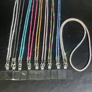 Bling Bling Rhinestone Phone Lanyard Phone Case Chain Straps  Phone Accessories - Photo 1 sur 19