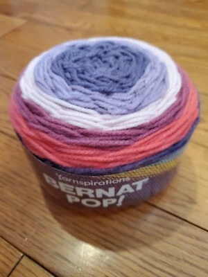 New Bernat Pop self-striping yarn, Violet Vision, 1 cake  (280 yds) - Image 1 of 3