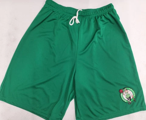 0725 Mens NBA Team Apparel BOSTON CELTICS Embroidered SHORTS Kelly Black New Cover
