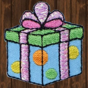 Mini Birthday Gift Embroidered Patch — Iron On - Picture 1 of 1