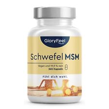 MSM Methylsulfonylmethan - 365 Kapseln für 6 Monate - 99,9% reines MSM Pulver