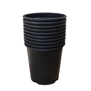 10PK 2 Gallon Premium Black Plastic Nursery Plant Container Garden Planter Pots - Picture 1 of 6