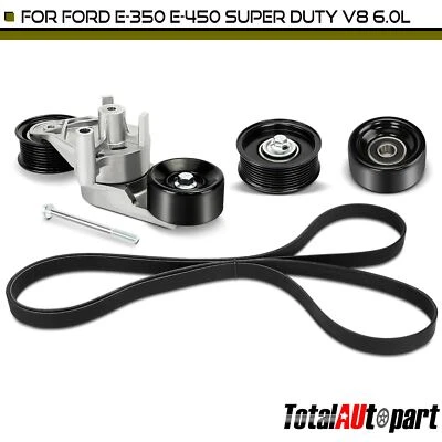 4x Serpentine Belt Drive Component Kit for Ford E-350/E-450 Super Duty 2004-2007 - Image 1 of 4