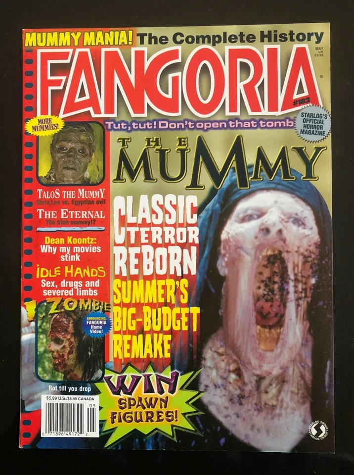 FANGORIA MAGAZINE 182 1999 SPECIAL MUMMY ISSUE  IDLE HANDS  UNREAD MINT - Image 1 of 1