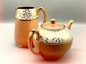 Vintage Teapot And Jug Set Beautifully Gilded - Picture 1 of 12