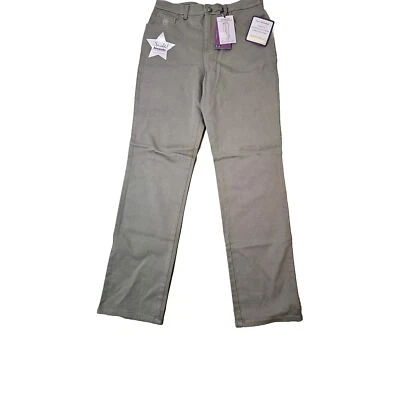 Pantalones de mezclilla Gloria Vanderbilt Geen Sparkle Amanda calce clásico elásticos cónicos talla 8 Foto 1 de 4