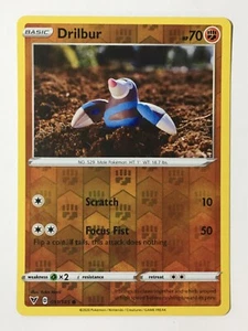 Drilbur 091/185 Reverse Holo Common Vivid Voltage Pokemon Pack Fresh - Picture 1 of 7