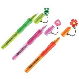 4 x Flower, Heart, Football & Frog Design Pendant Fancy Blue Ink 1.0mm Ball Pen - Picture 1 of 6