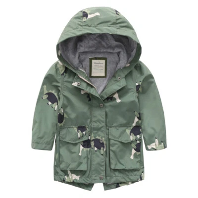 Otoño Invierno Bebés Niños Ropa Exterior Niños Dibujos Animados Abrigo Doble Cubierta Polar Impermeable Foto 1 de 4