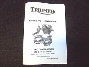 Triumph T100S T90 UK Owners Handbook 0H4 - 99-0875 TH35 STANDARD EDITION 1968 - Picture 1 of 2