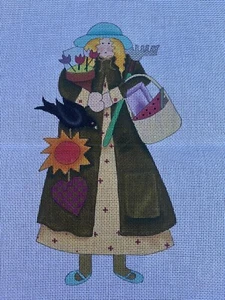 Renaissance Designs handbemalte Nadelspitze Leinwand Gärtner Liebe zur Gartenarbeit - Bild 1 von 6