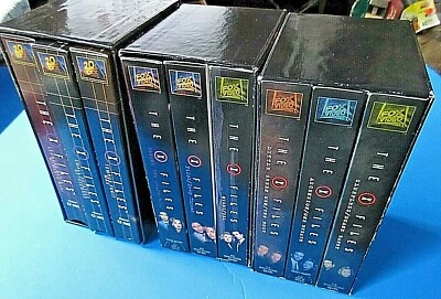 The X Files Box Set Lot - VHS, 1996, 1997, 2000  (3-Tape Sets each) 18 episodes - Image 1 of 4