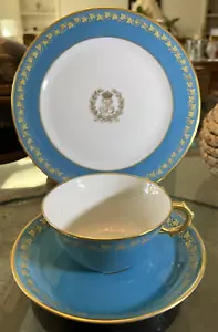 Louis Philippe Limoges France Celestine Blue Lunch Plate Cup & Saucer Set -8 Avl - Picture 1 of 14