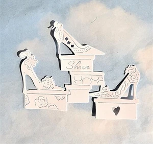 Die Cut cuts card topper Tattered Lace shoes x 6 sets *Choice of colour* - Picture 1 of 23