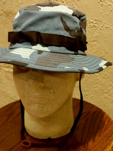 NEW Non Tactical Sky Blue Camo Bucket Brim Sun Fishing Boonie Hat Sm - Picture 1 of 3