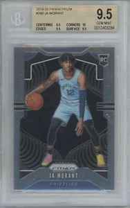 JA MORANT BGS 9.5 2019-20 PANINI PRIZM BASKETBALL #249 ROOKIE GRIZZLIES RC ROY - Picture 1 of 2