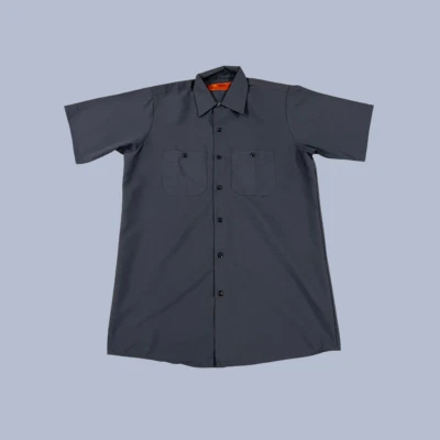 Red Kap Style SP24 Men's Short Sleeve Industrial Work Shirt Charcoal Grey - Image 1 of 4