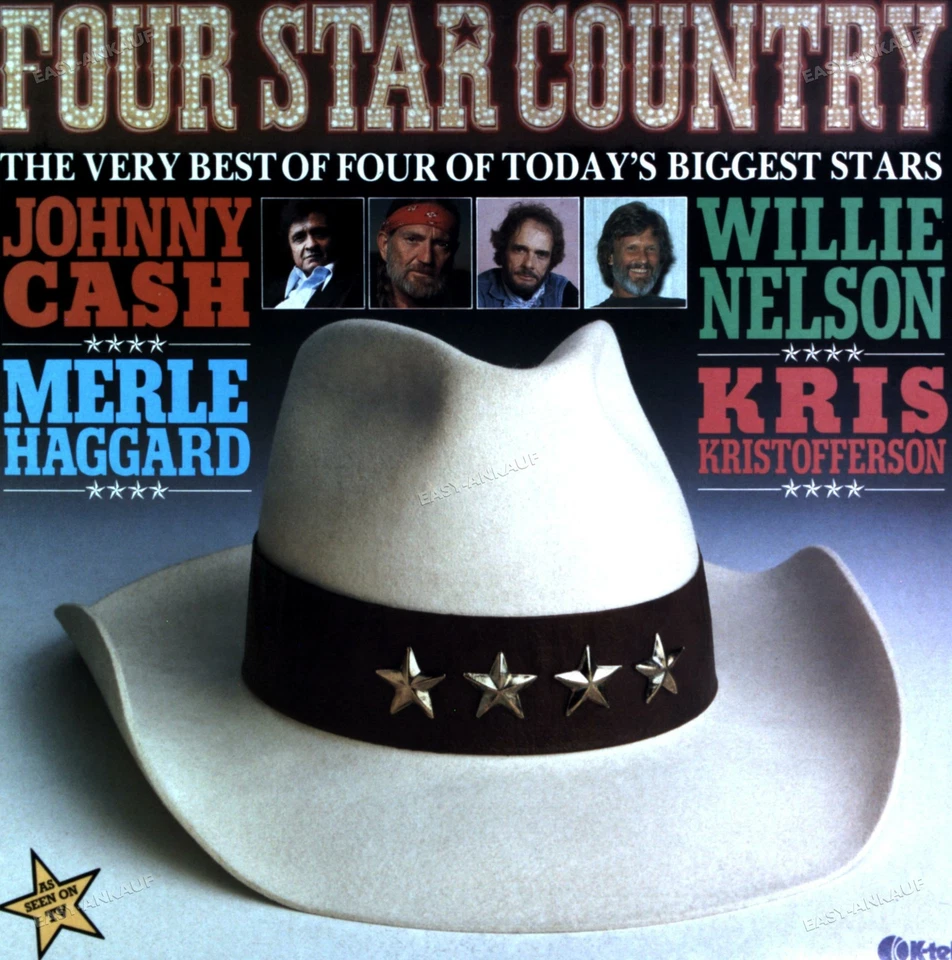 Johnny Cash * Willie Nelson * Merle Haggard * - Four Star Country 2LP . - Image 1 of 1