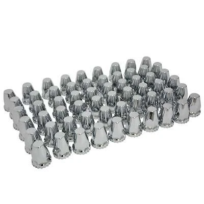 60件装镀铬凸耳螺母盖33毫米螺纹Peterbilt Kenworth Freightliner沃尔沃 — 第 1/4 张图片