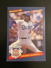 1986 Donruss All-Star Fernando Valenzuela #27 Jumbo Card Los Angeles Dodgers