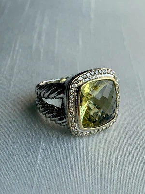 DAVID YURMAN, Albion Citrine & Diamonds,Sterling Silver and Gold Ring. - Image 1 of 2