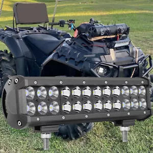 For Polaris Sportsman Touring 1000 850 550 Front Bumper 12" LED Work Light Bar - Picture 1 of 15