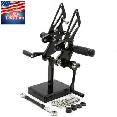 Juego de estriberas traseras pedales para Kawasaki Ninja 250 EX250 2008-2012 Racing Foto 1 de 4