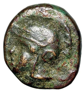 SCARCE Greek Coin w COA Akanthos Macedonia ETHNIC SQUARES Certified ATHENA BUST - Picture 1 of 5