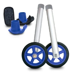 Universal 5" Walker Wheel Kit with Heavy Duty Ski Glides - All Colors - Picture 1 of 11