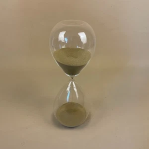 Modern Sand Timer Glass Sleek Decorative Desk Table Ornament Hourglass - Picture 1 of 9