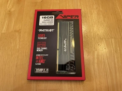 Patriot Viper 16GB (2 x 8GB) DDR3 RAM Memory | PC3-12800 1600MHz | For Intel/AMD - Image 1 of 4