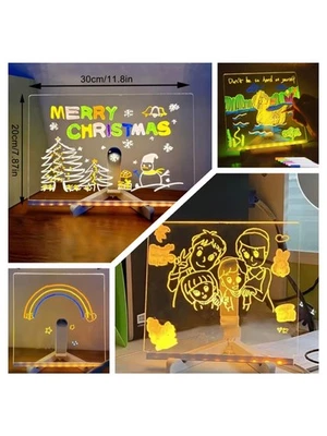 LED Notiztafe schreibtafel Leuchtendes Zeichenbrett acryl beleuchten Drawing  - Bild 1 von 4